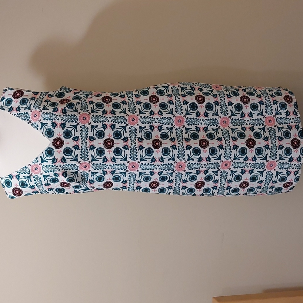 Boden Floral Cotton Sheath Dress NWOT 8L